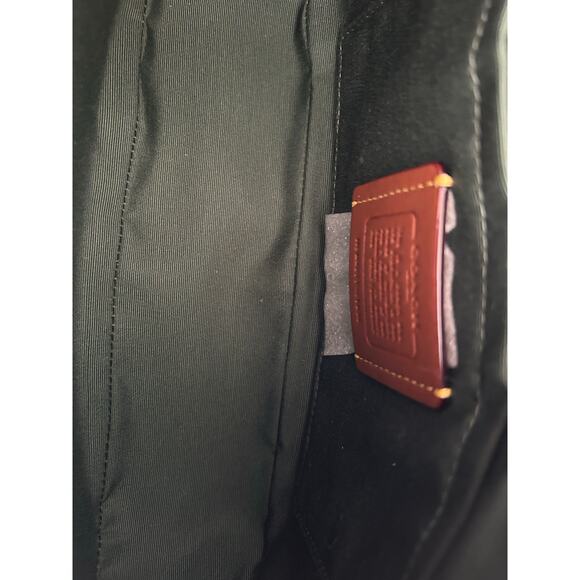 Coach Teri Shoulder Bag Leather Silver/Green - Picture 7 of 9